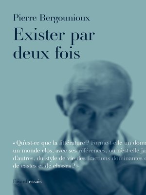 cover image of Exister par deux fois